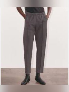 Everlane Dream Pants Charcoal Gray Pull-On Tapered Pants Small